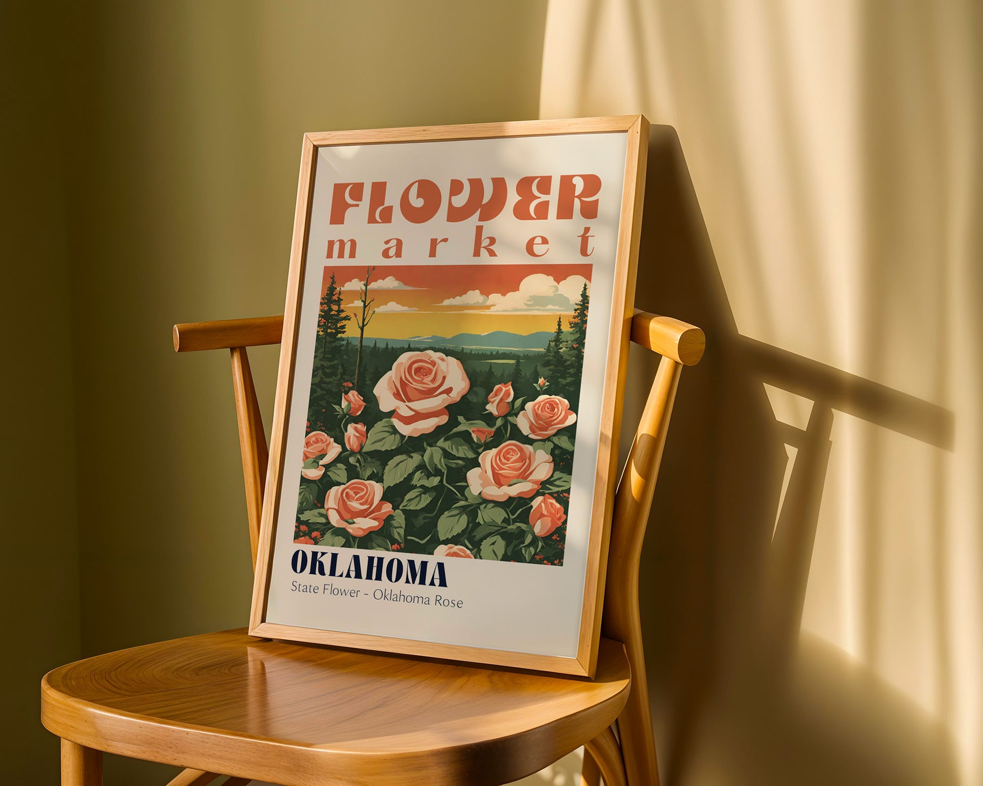 Oklahoma Flower Market Vintage Poster - GroovyGrove