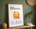 Old Fashioned Cocktail Recipe Poster - GroovyGrove