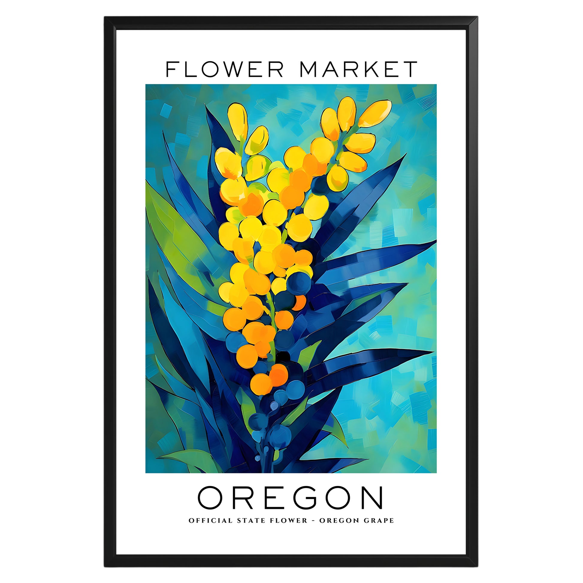 Oregon State Flower Market Poster - GroovyGrove