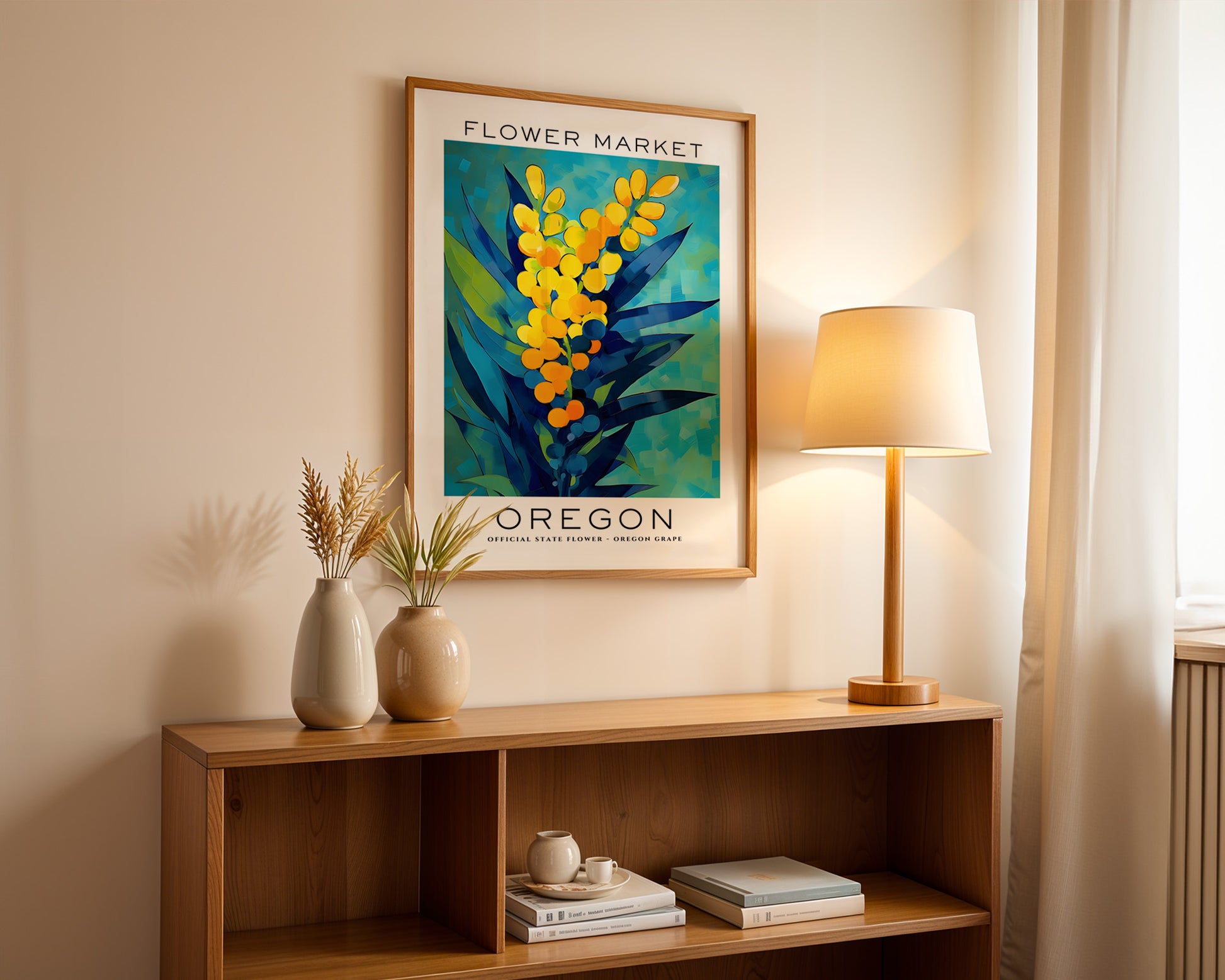 Oregon State Flower Market Poster - GroovyGrove