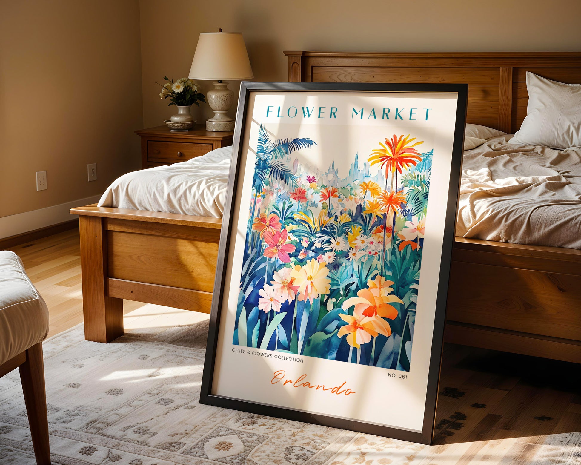 Orlando Florida Flower Market Poster - GroovyGrove