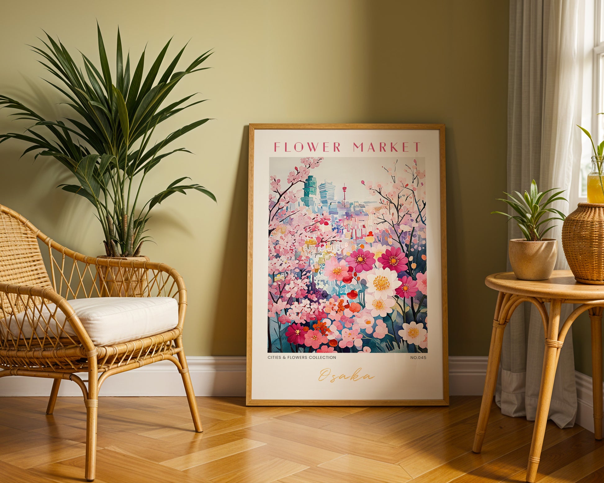 Osaka Japan Flower Market Poster - GroovyGrove