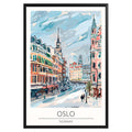 Oslo Norway Travel Poster - GroovyGrove