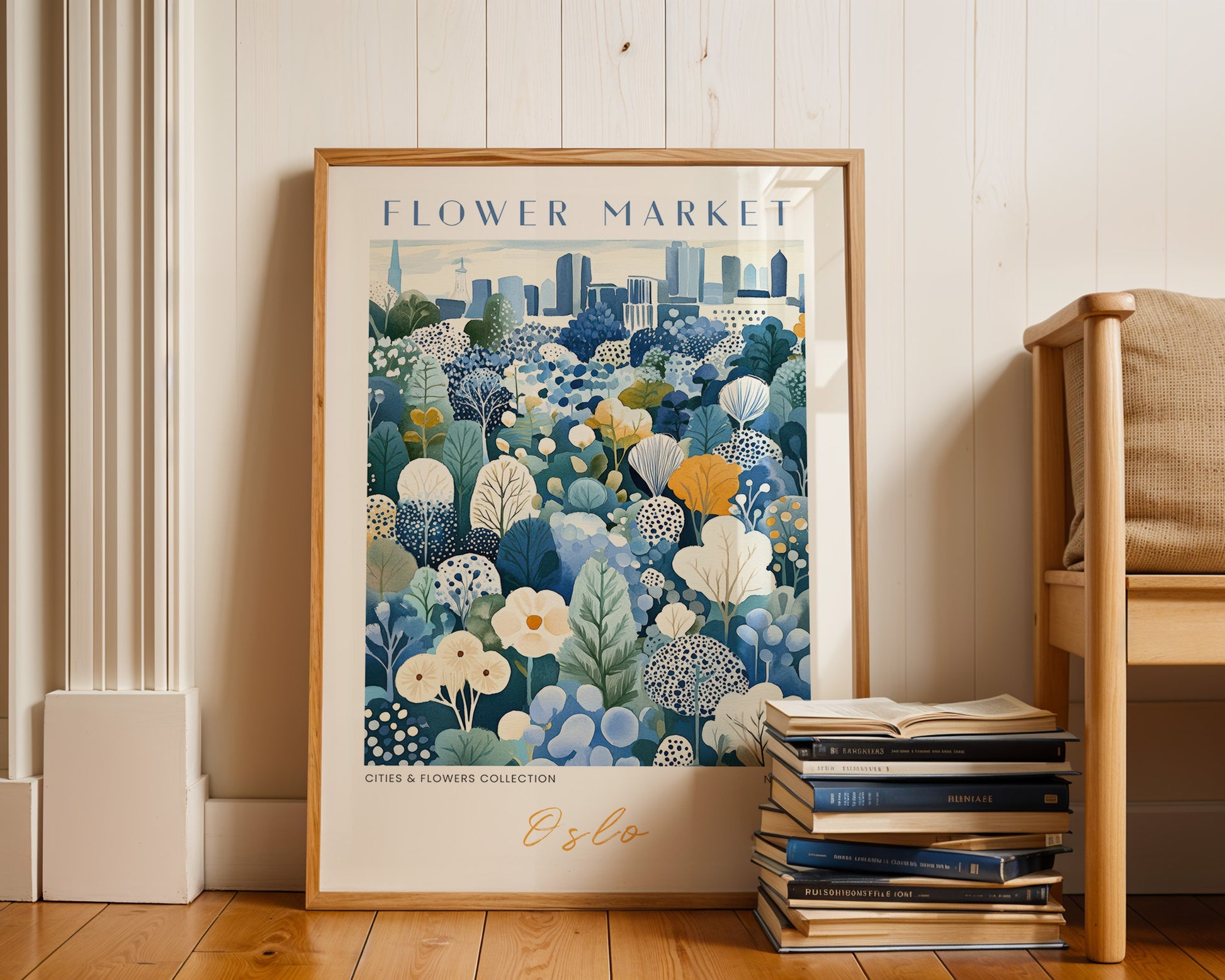 Oslo Norway Flower Market Poster - GroovyGrove