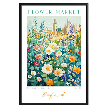 Oxford England Flower Market Poster - GroovyGrove