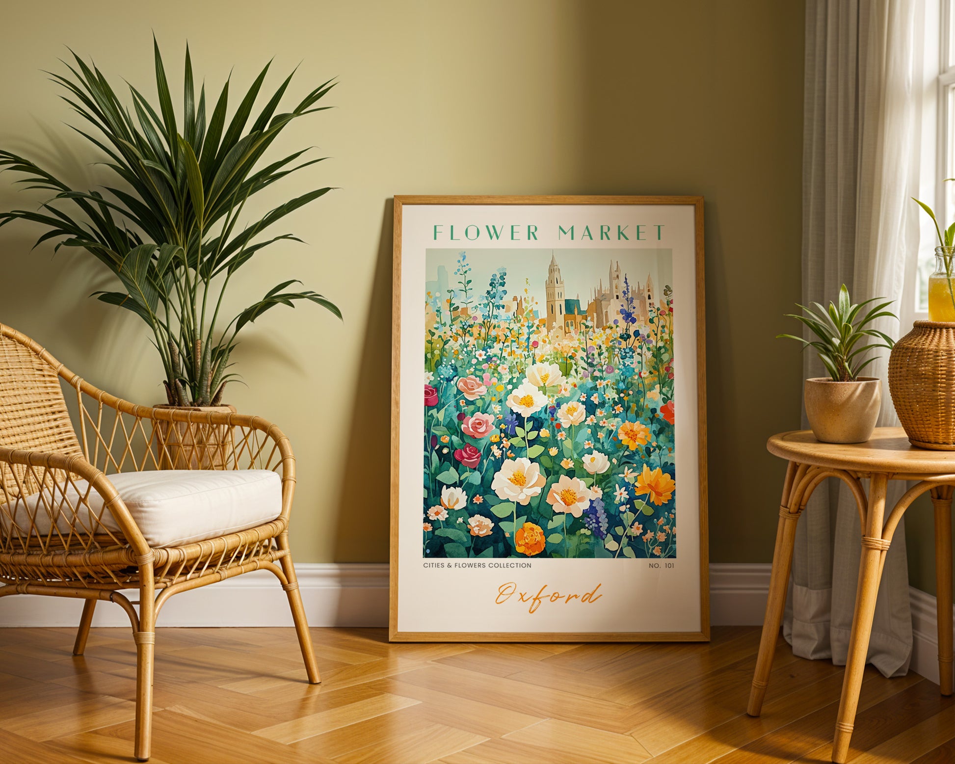 Oxford England Flower Market Poster - GroovyGrove