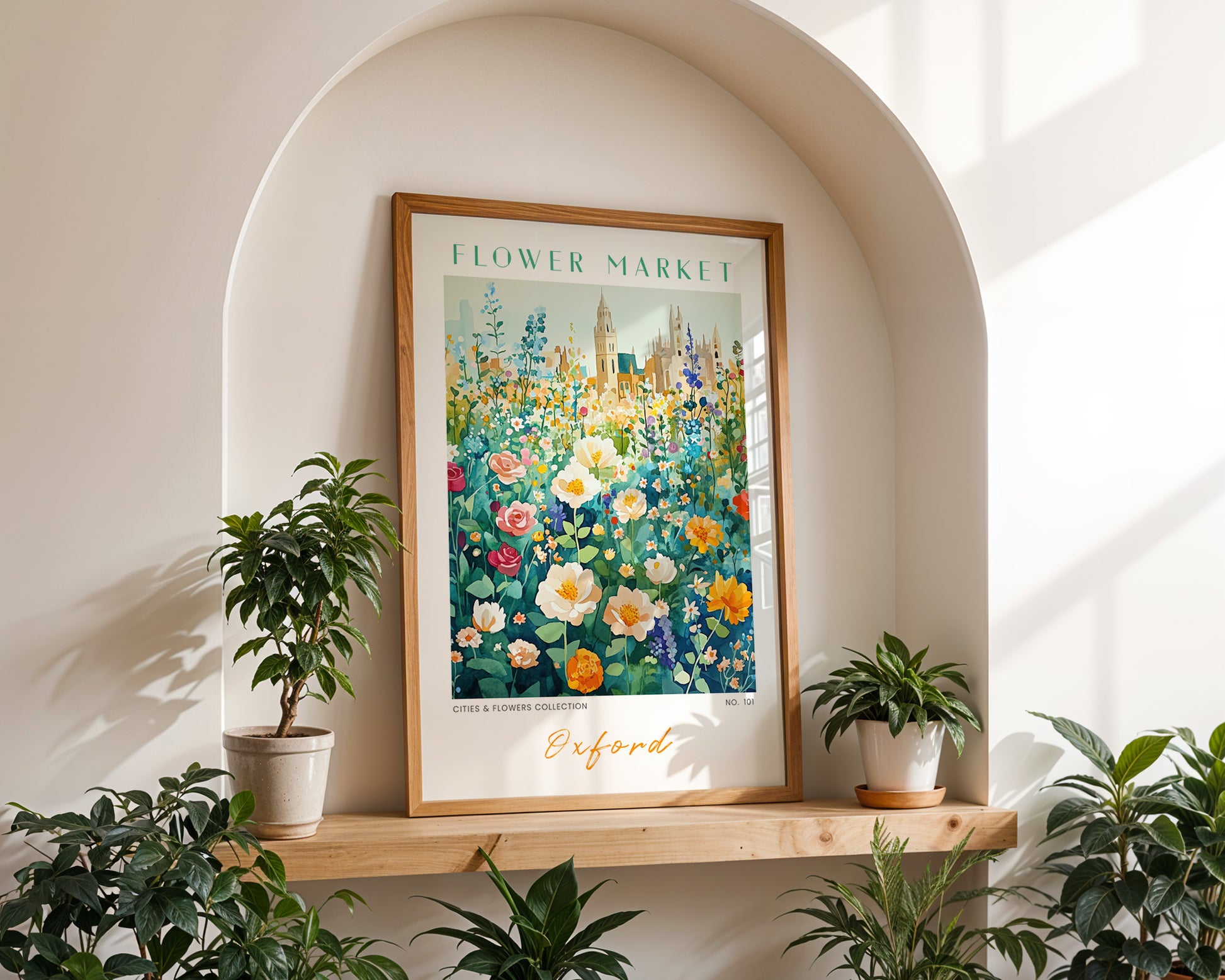 Oxford England Flower Market Poster - GroovyGrove