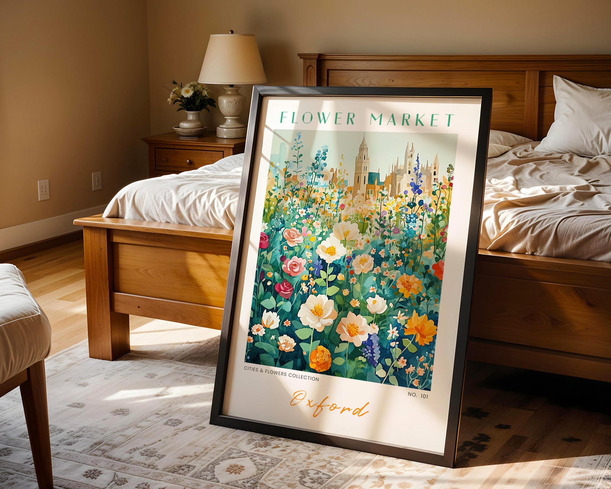 Oxford England Flower Market Poster - GroovyGrove