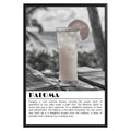 Paloma Cocktail Black and White Poster - GroovyGrove