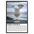 Piña Colada Cocktail Black and White Poster - GroovyGrove