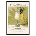 Pina Colada Vintage Cocktail Poster - GroovyGrove