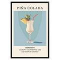 Pina Colada Vintage Cocktail Poster - GroovyGrove