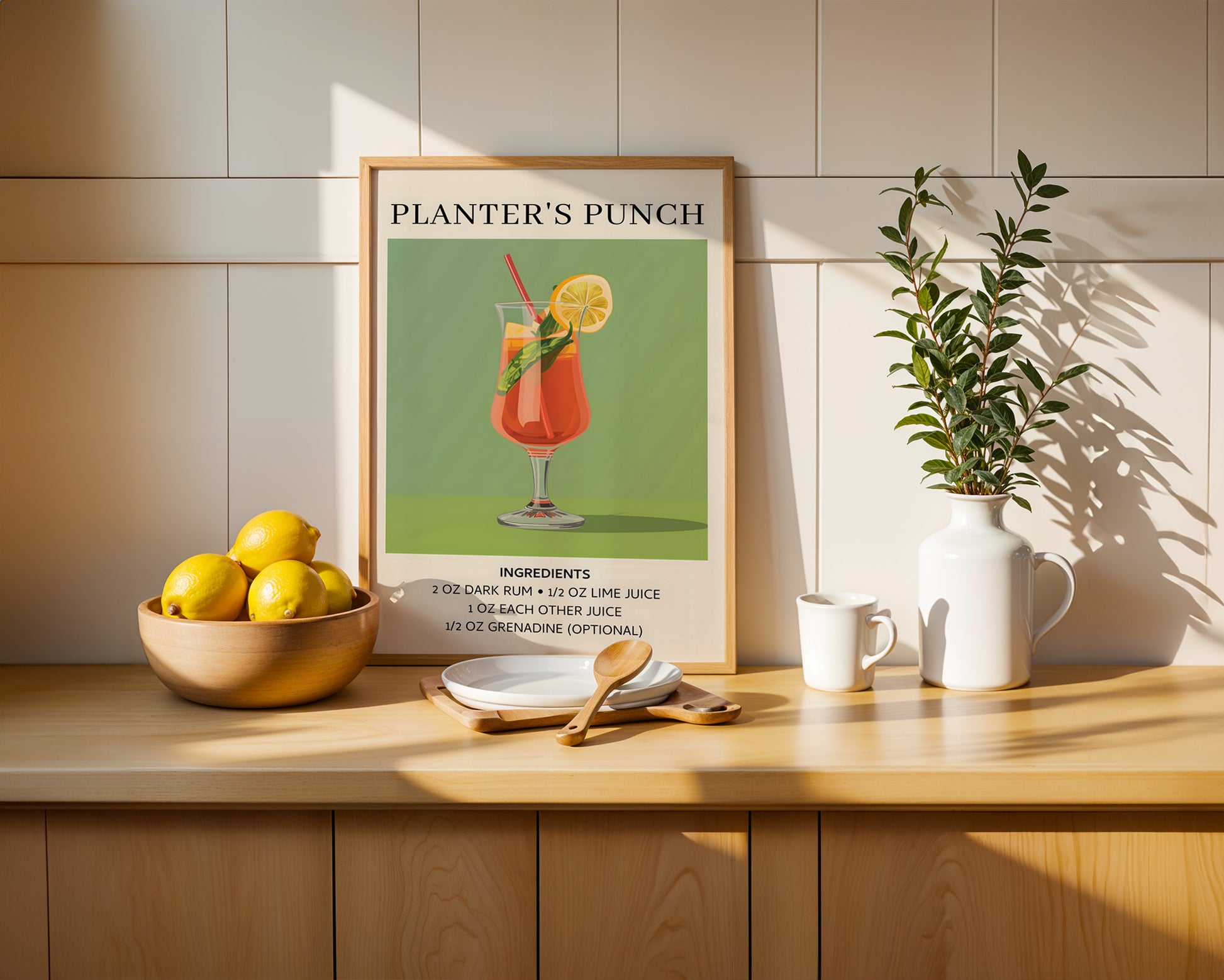 Planter's Punch Vintage Cocktail Poster - GroovyGrove