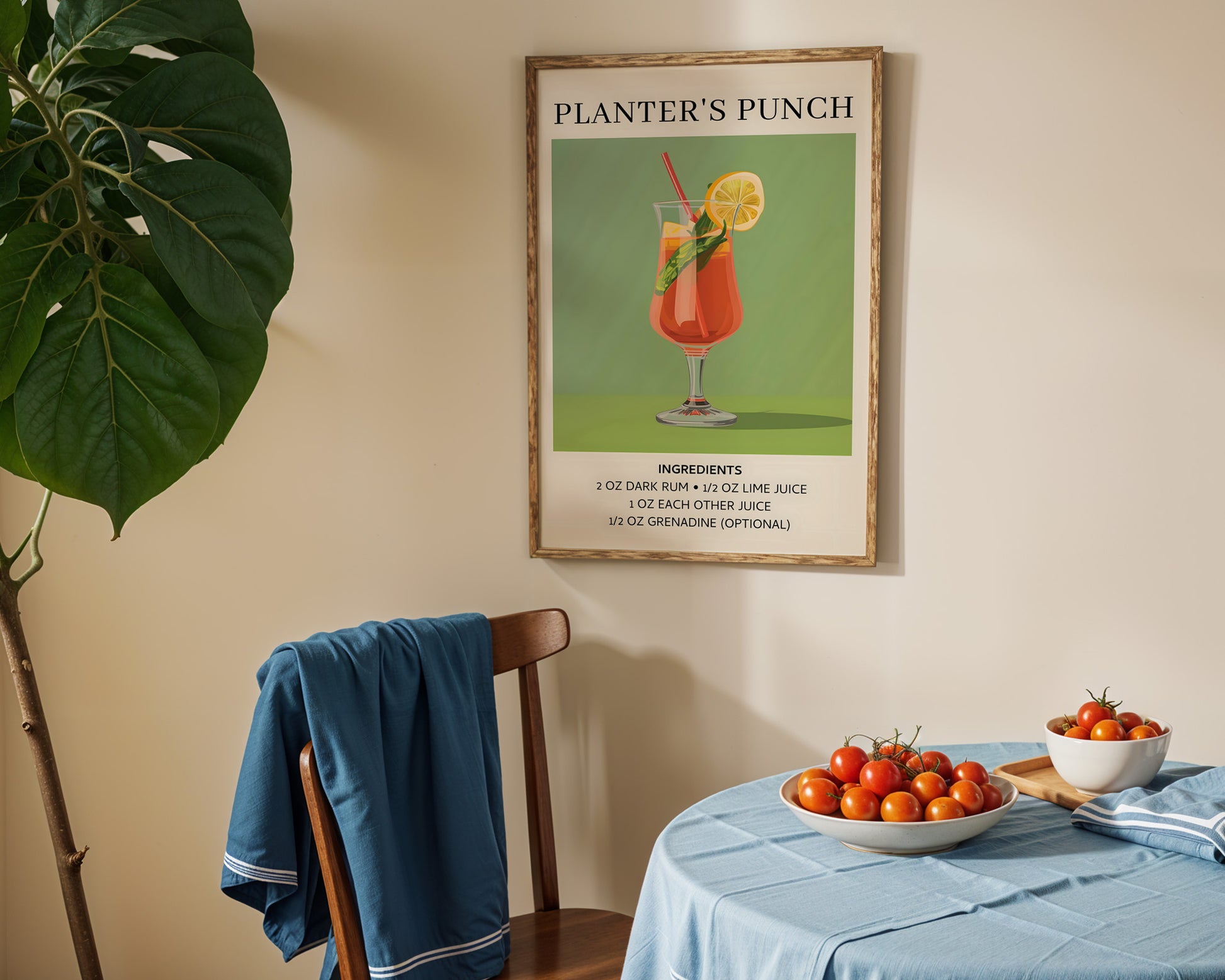 Planter's Punch Vintage Cocktail Poster - GroovyGrove