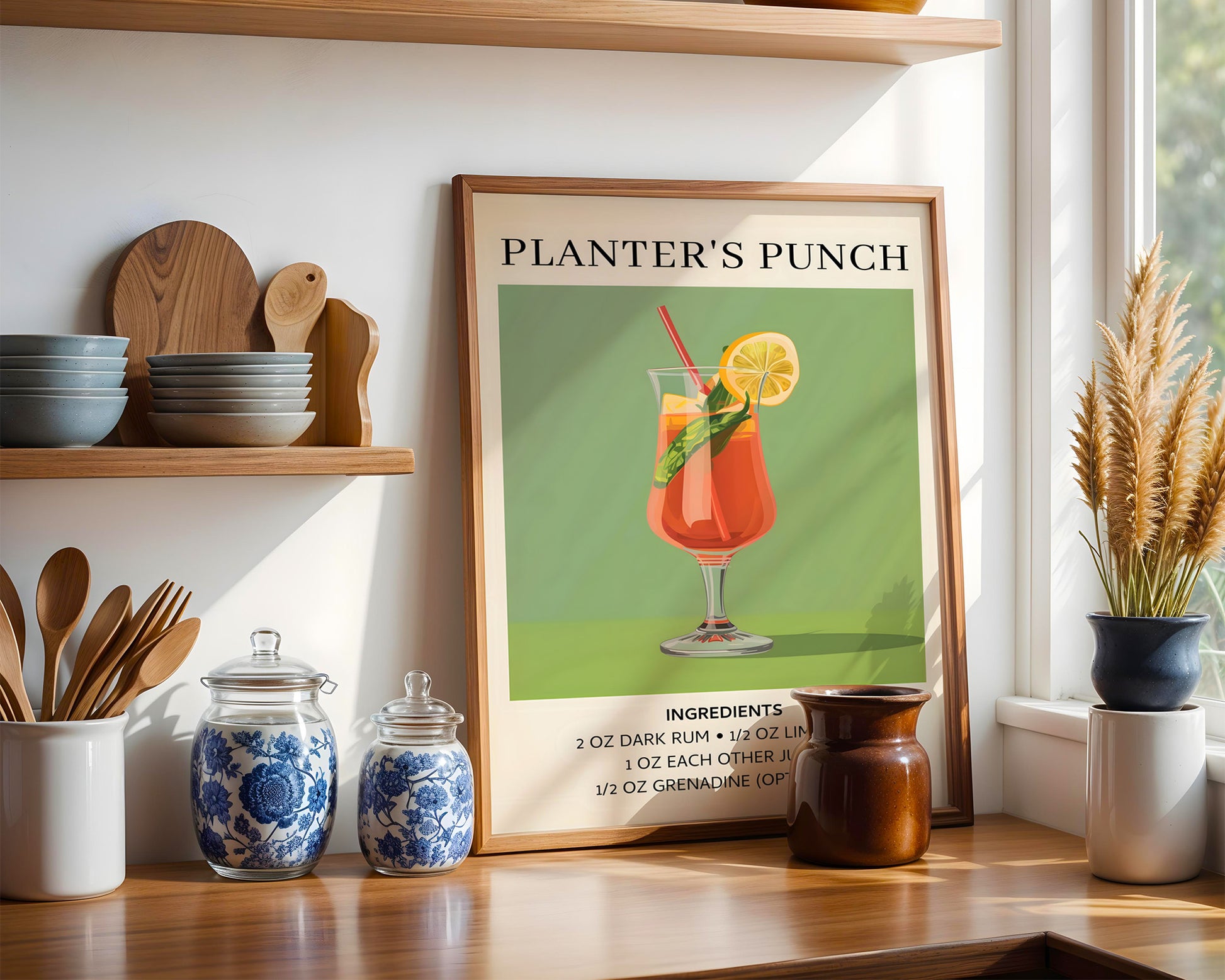 Planter's Punch Vintage Cocktail Poster - GroovyGrove