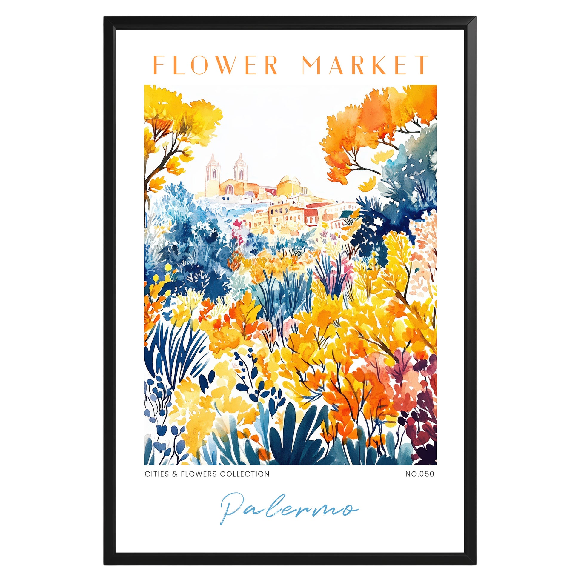 Palermo Italy Flower Market Poster - GroovyGrove