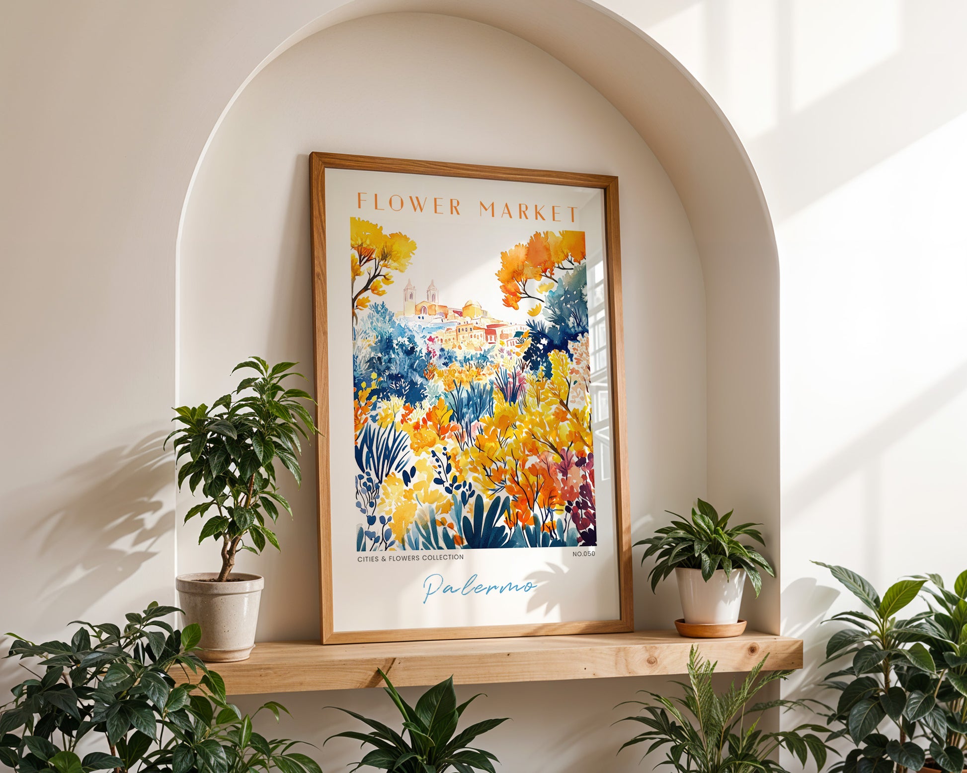 Palermo Italy Flower Market Poster - GroovyGrove