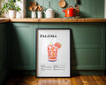 Paloma Cocktail Recipe Poster - GroovyGrove