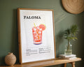 Paloma Cocktail Recipe Poster - GroovyGrove