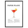 Paper Plane Cocktail Recipe Poster - GroovyGrove