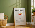 Paper Plane Cocktail Recipe Poster - GroovyGrove