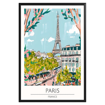 Paris France Travel Poster - GroovyGrove