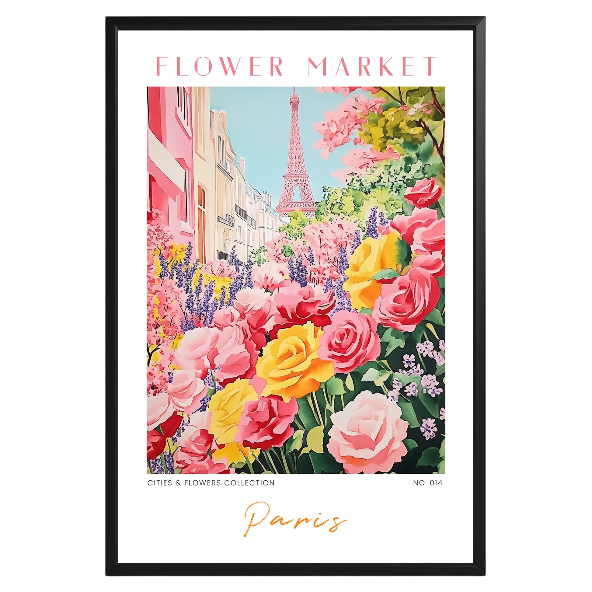 Paris France Flower Market Poster - GroovyGrove