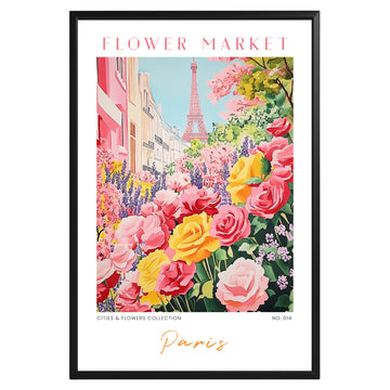 Paris France Flower Market Poster - GroovyGrove