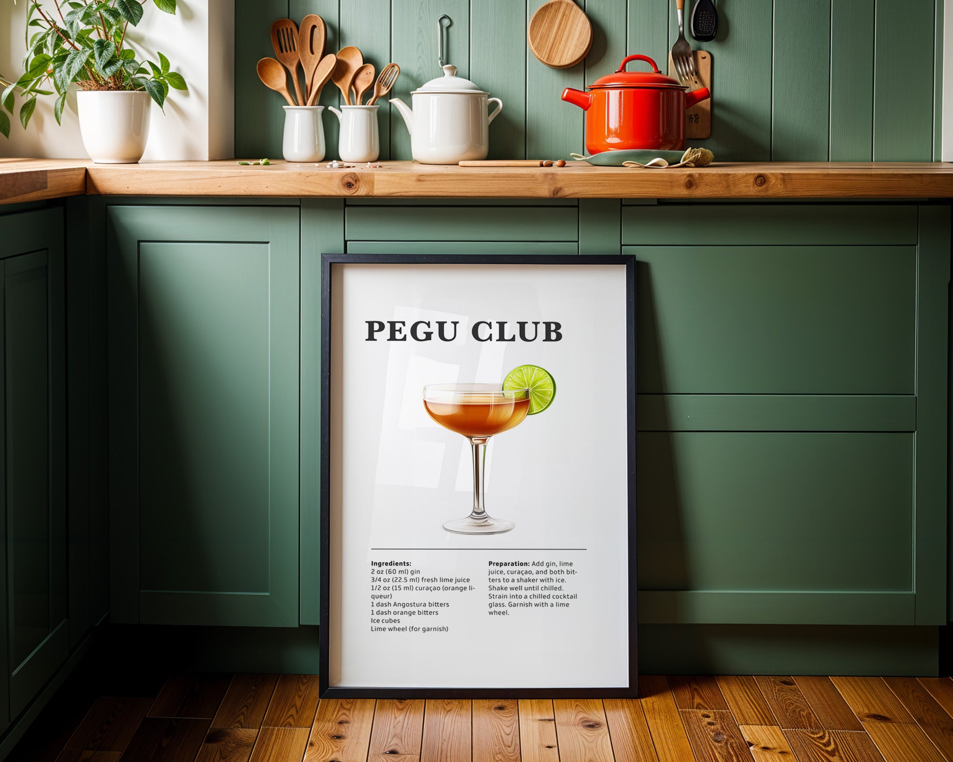 Pegu Club Cocktail Recipe Poster - GroovyGrove