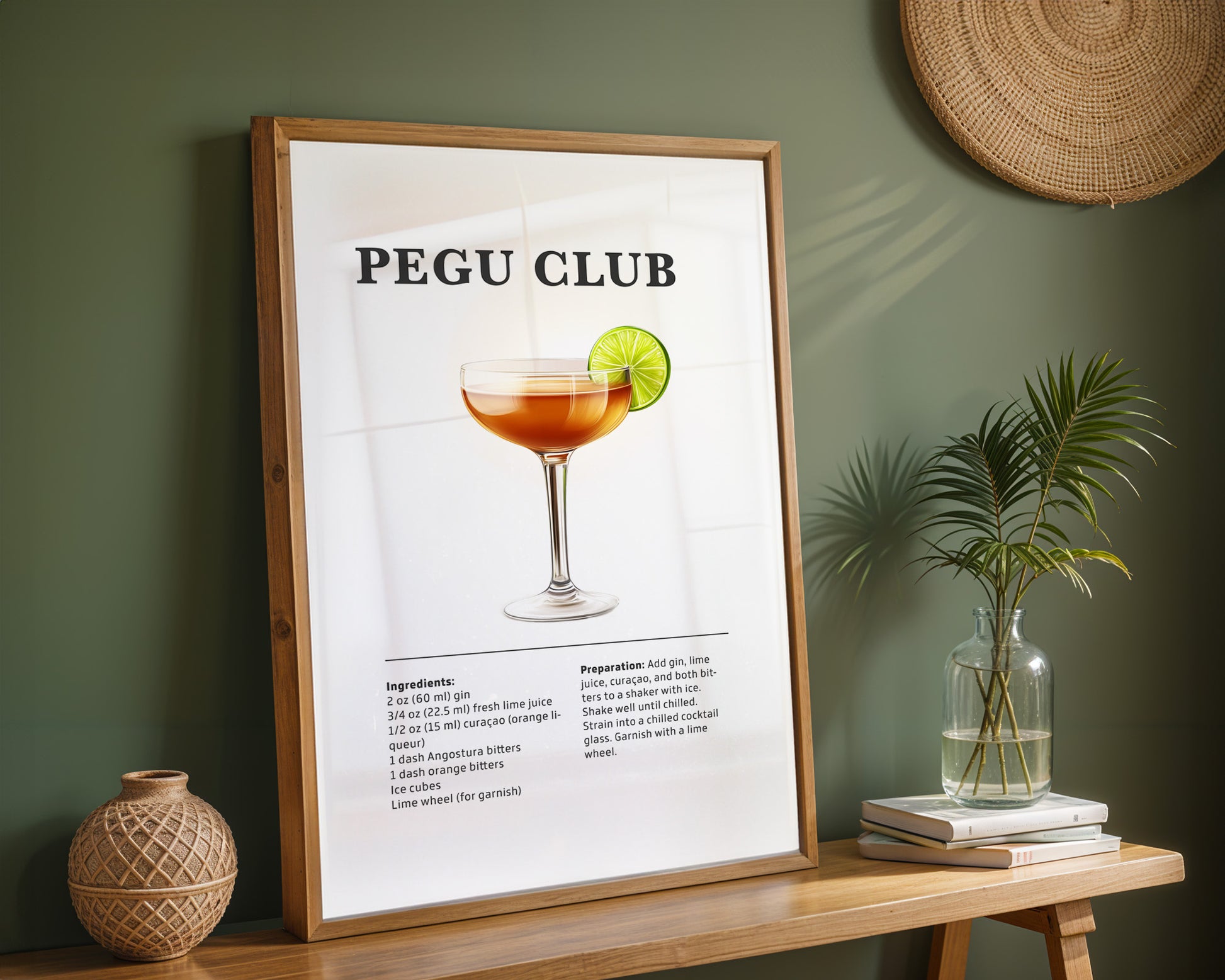 Pegu Club Cocktail Recipe Poster - GroovyGrove