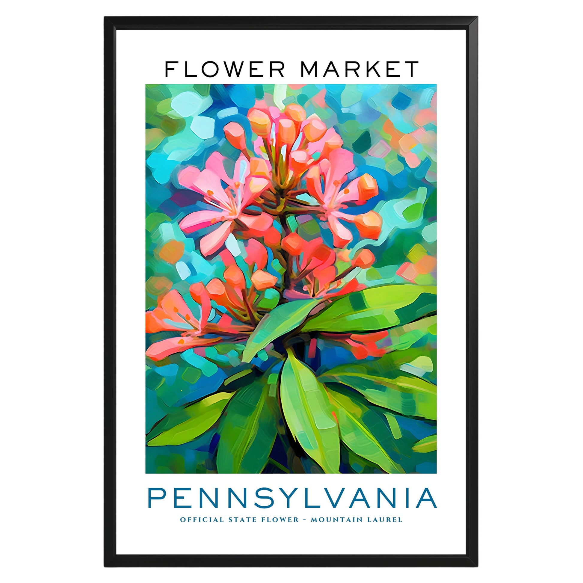 Pennsylvania State Flower Market Poster - GroovyGrove