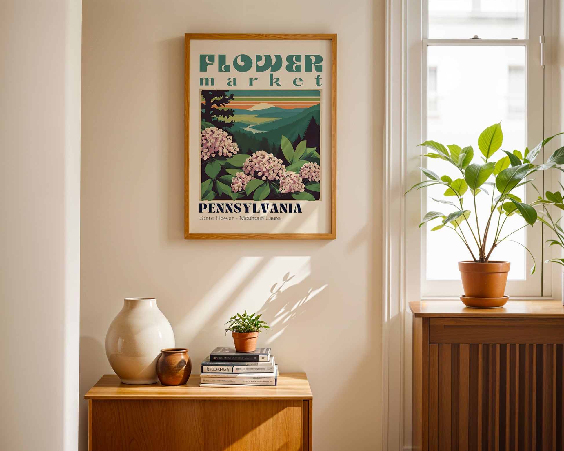 Pennsylvania Flower Market Vintage Poster - GroovyGrove