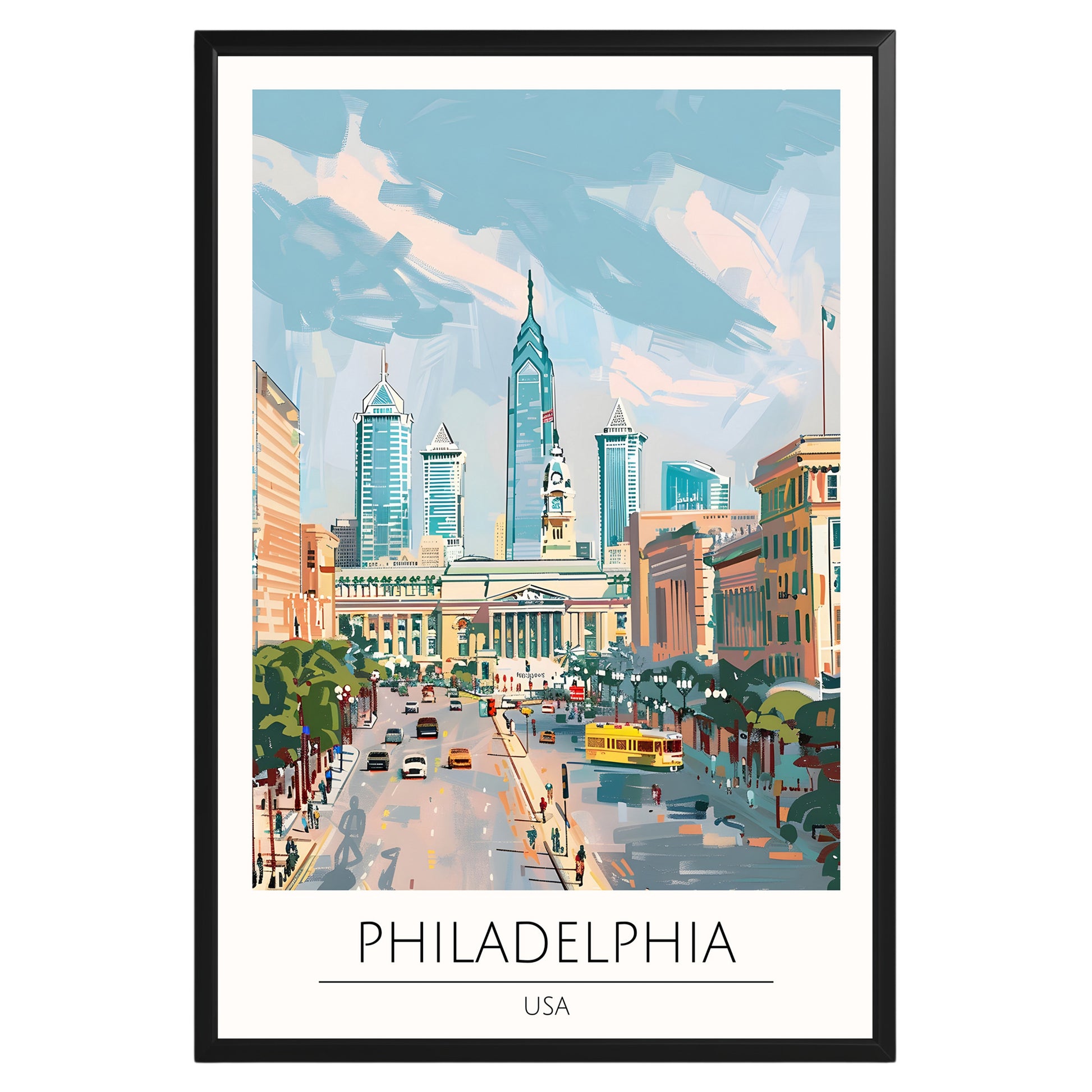 Philadelphia Pennsylvania Travel Poster - GroovyGrove