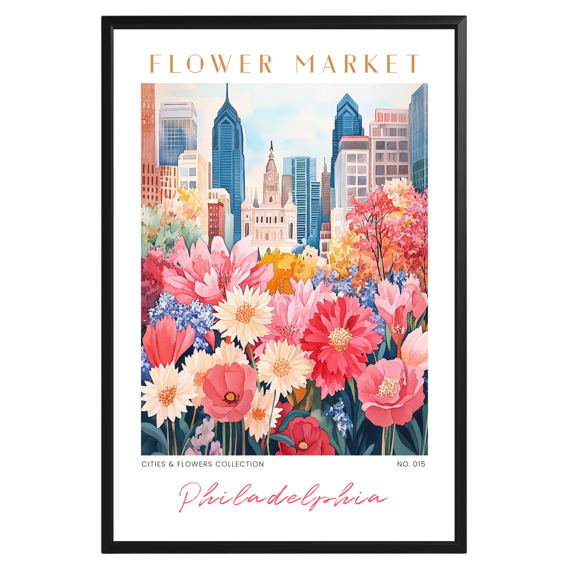 Philadelphia Pennsylvania Flower Market Poster - GroovyGrove