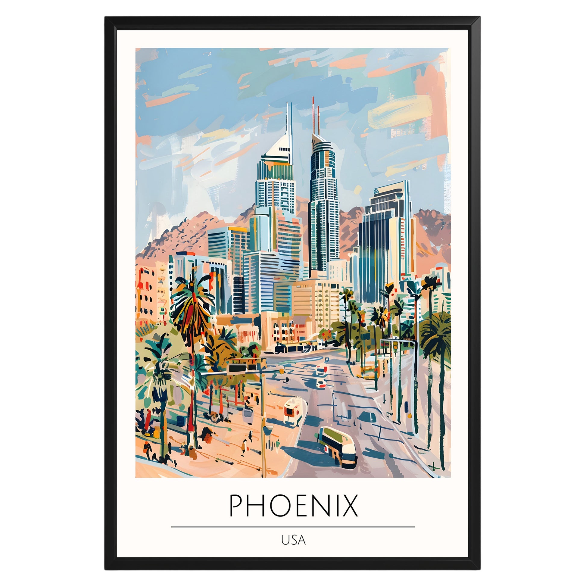 Phoenix Arizona Travel Poster - GroovyGrove