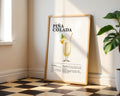 Pina Colada Cocktail Recipe Poster - GroovyGrove