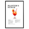 Planter's Punch Cocktail Recipe Poster - GroovyGrove