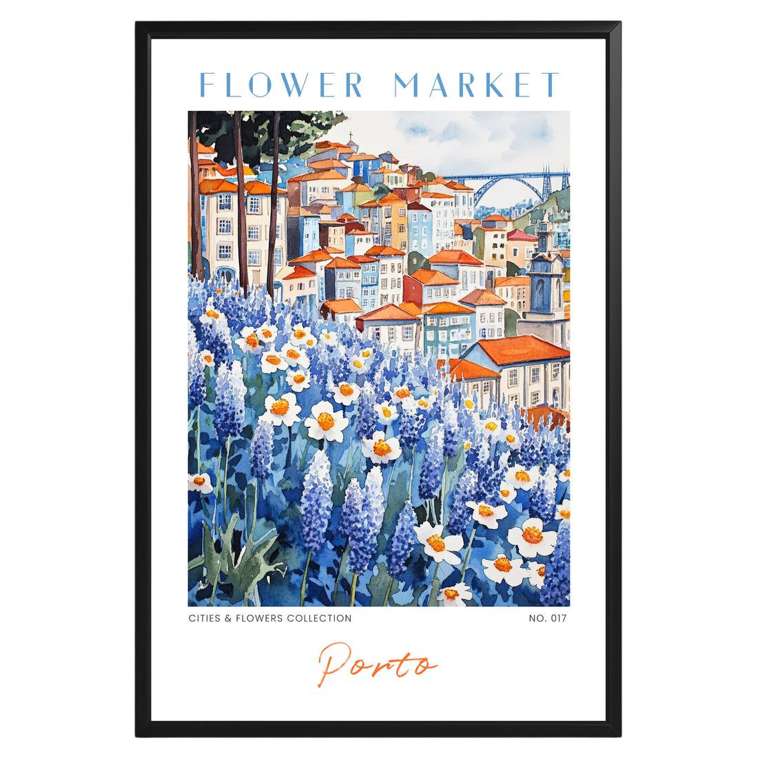 Porto Portugal Flower Market Poster - GroovyGrove