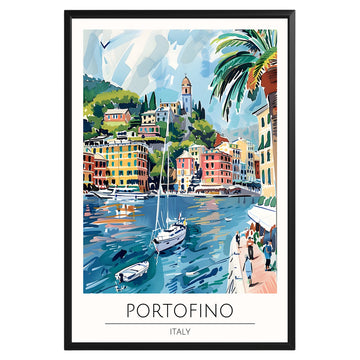 Portofino Italy Travel Poster - GroovyGrove