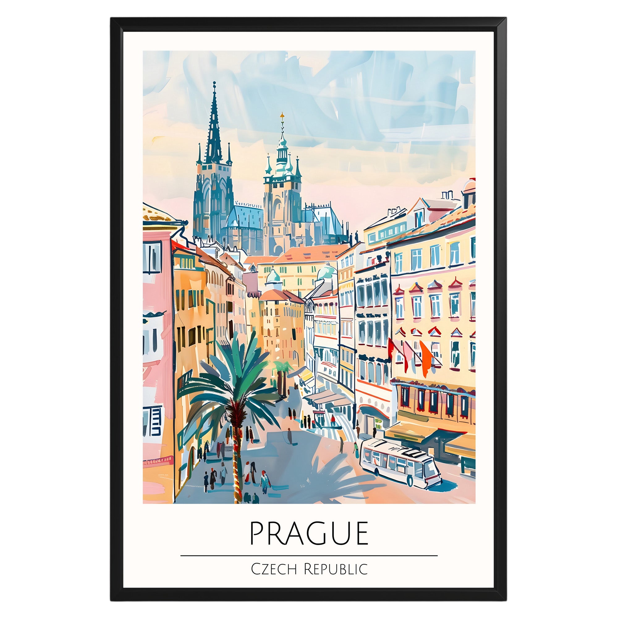 Prague Czech Republic Travel Poster - GroovyGrove