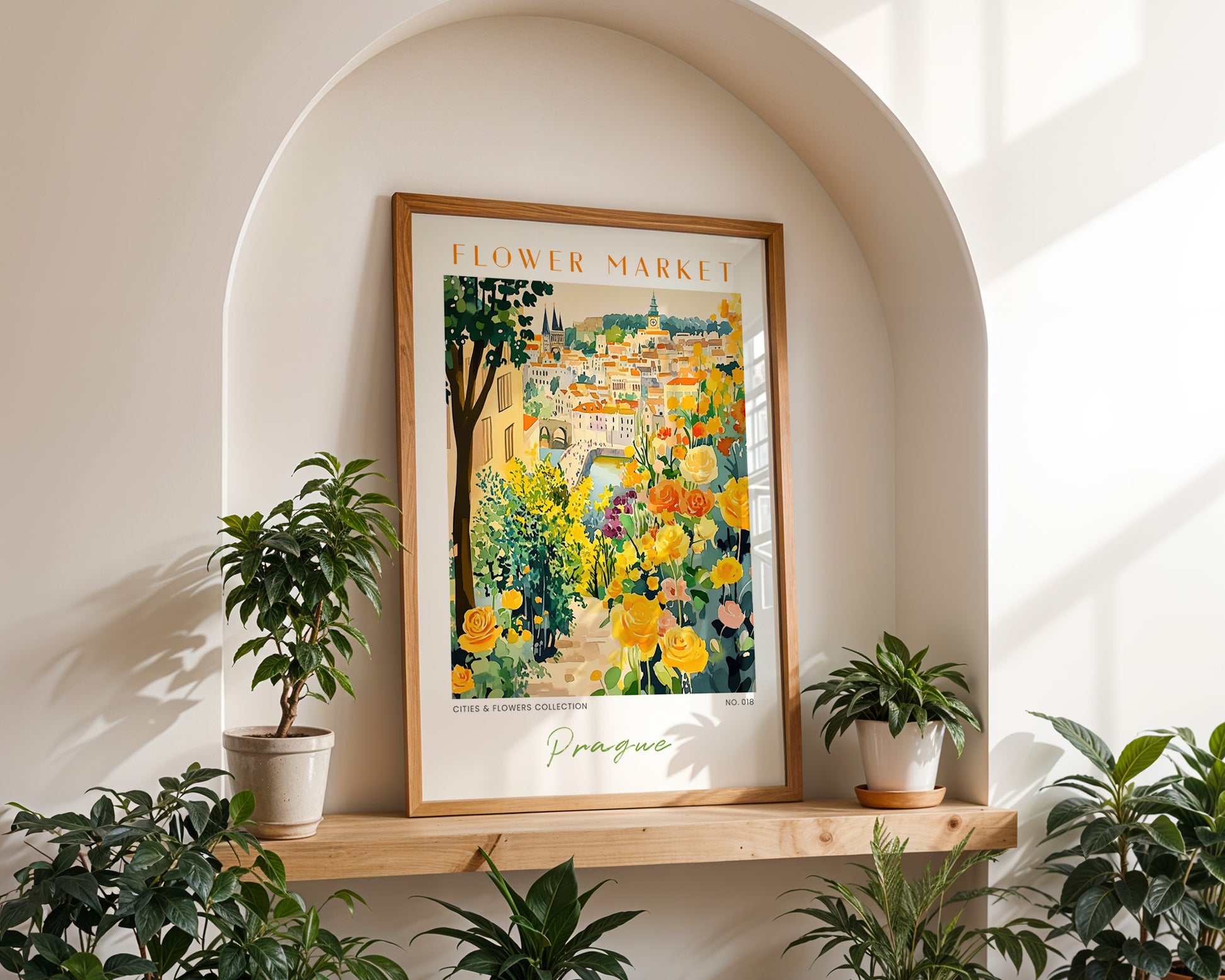 Prague Czech Republic Flower Market Poster - GroovyGrove