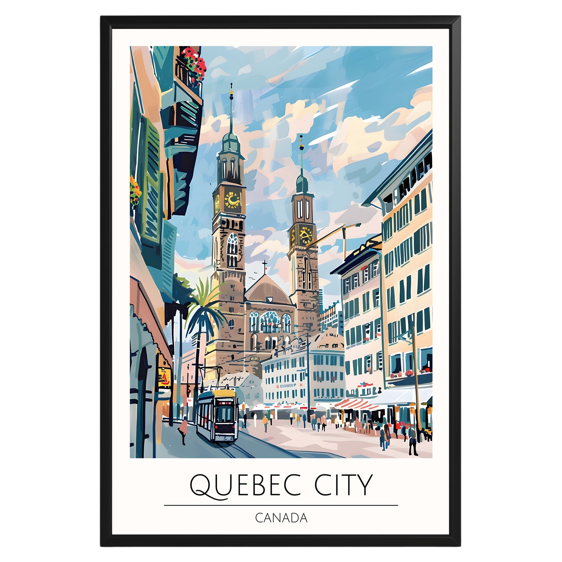 Quebec City Canada Travel Poster - GroovyGrove