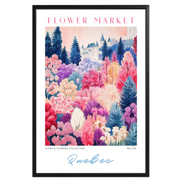 Quebec Canada Flower Market Poster - GroovyGrove