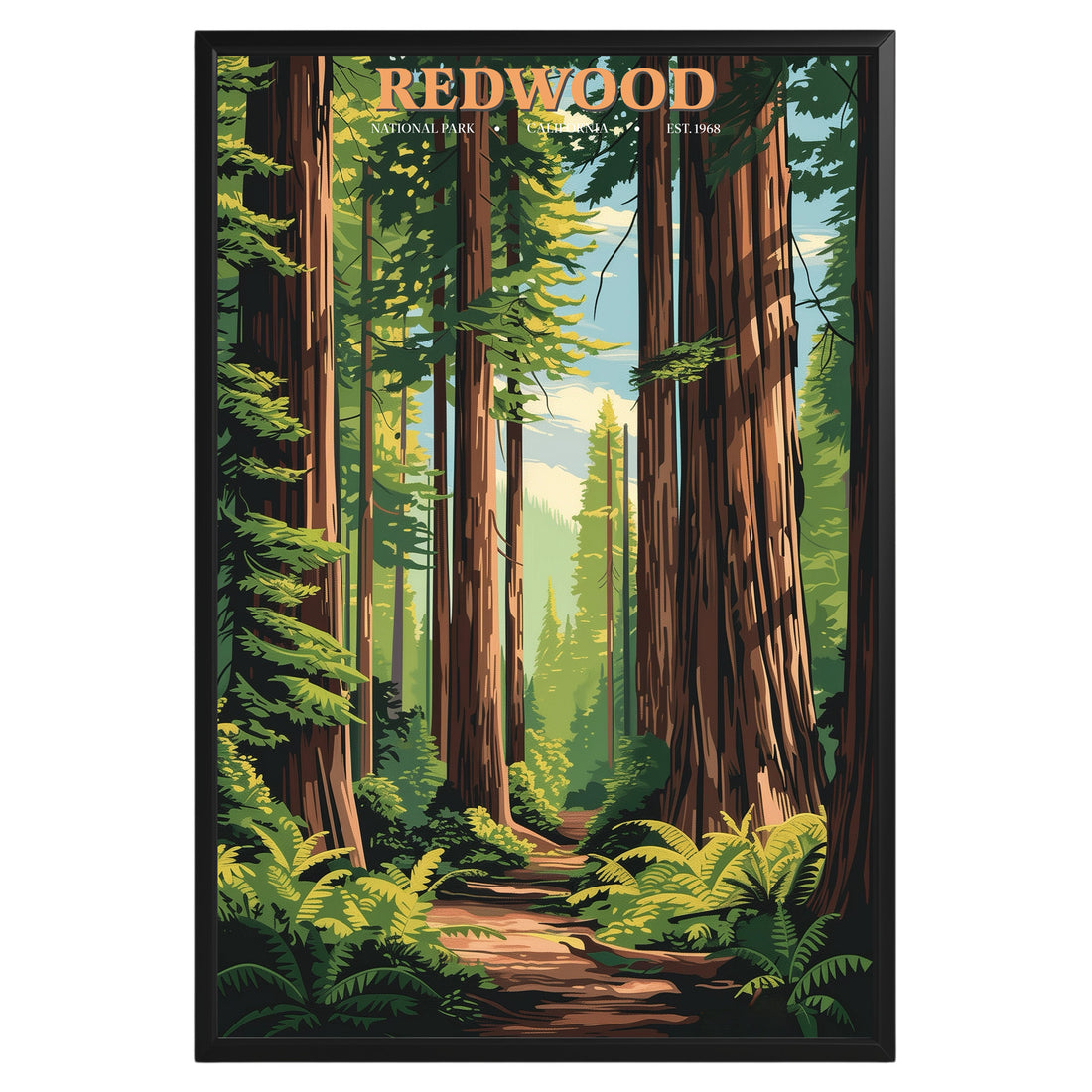 Redwood National Park Vintage Poster - GroovyGrove