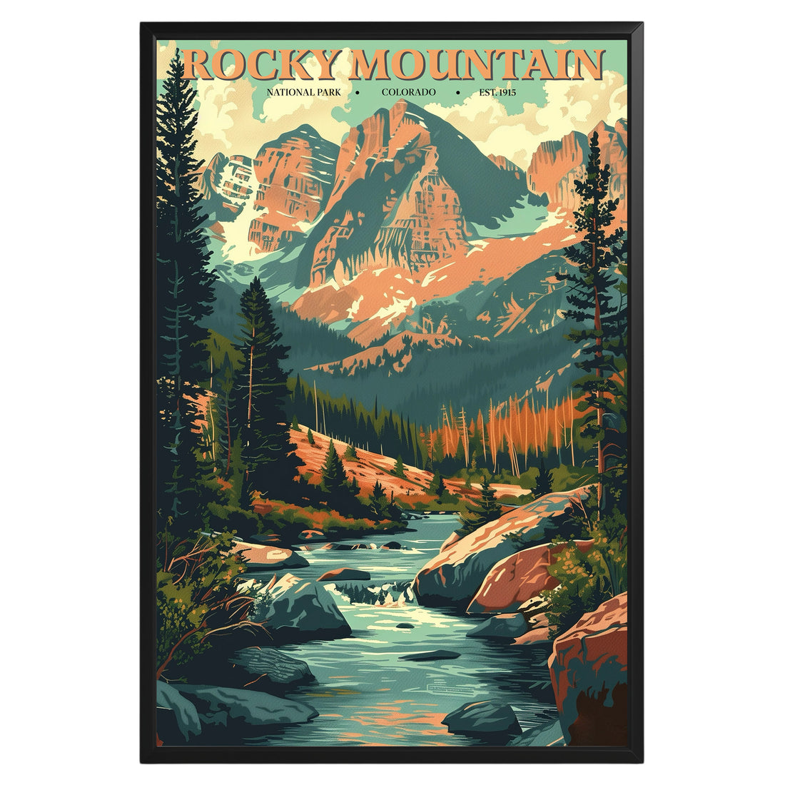 Rocky Mountain National Park Vintage Poster - GroovyGrove