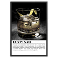 Rusty Nail Cocktail Black and White Poster - GroovyGrove