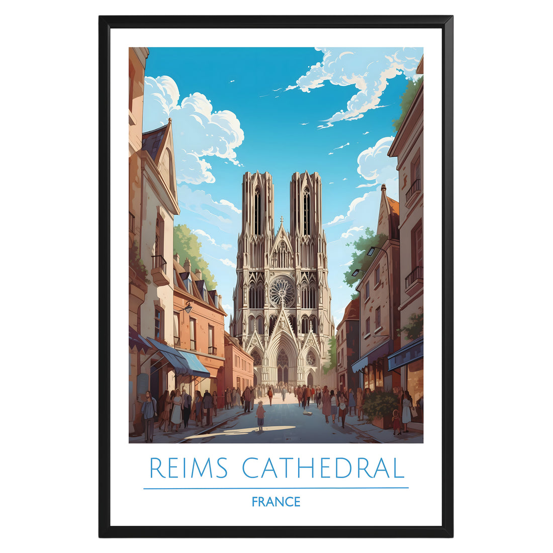 Reims Cathedral France Poster - GroovyGrove