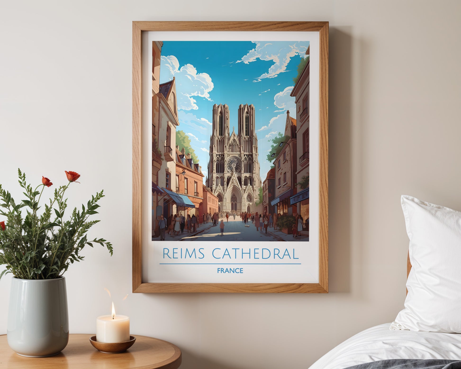 Reims Cathedral France Poster - GroovyGrove