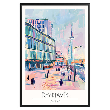 Reykjavík Iceland Travel Poster - GroovyGrove