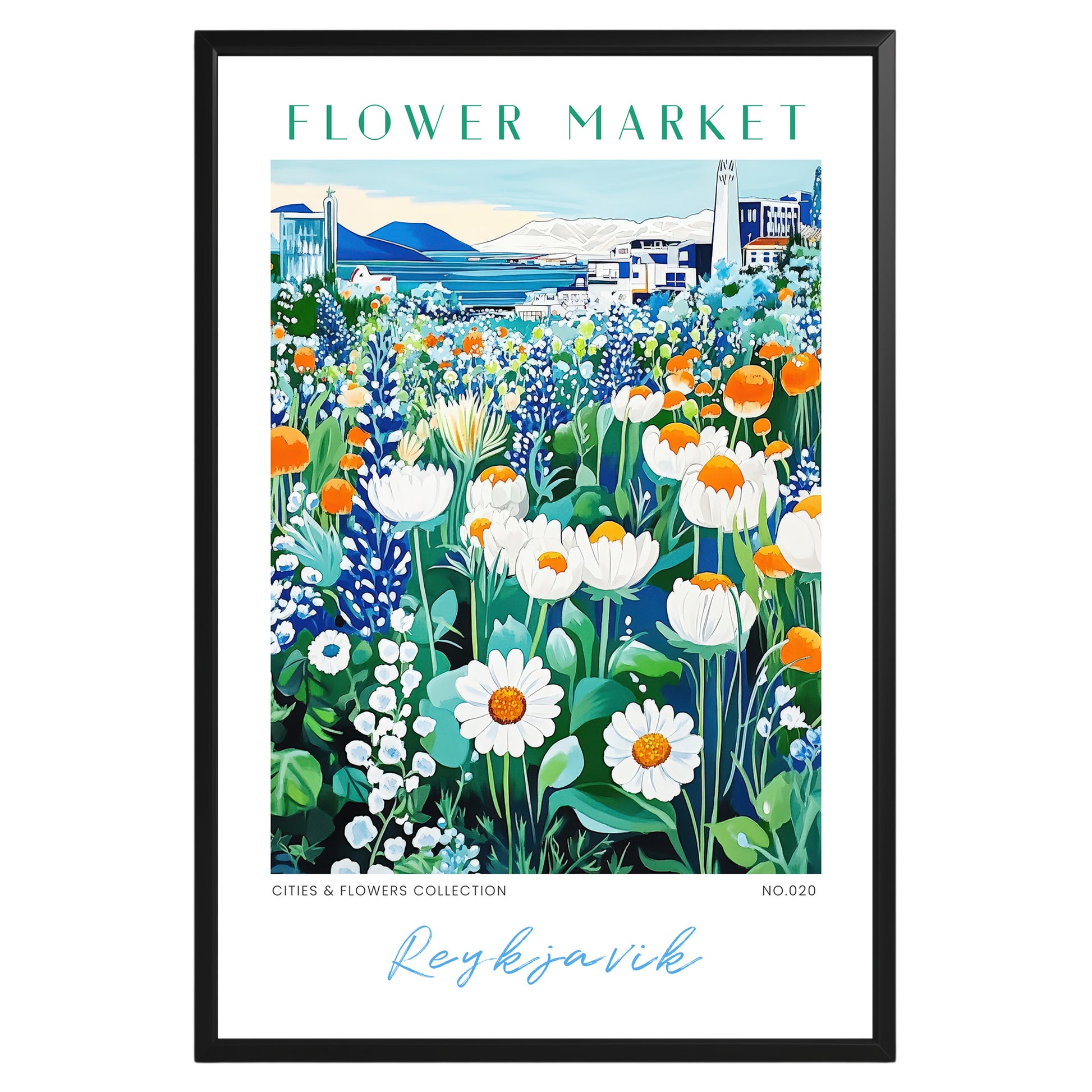 Reykjavik Iceland Flower Market Poster - GroovyGrove